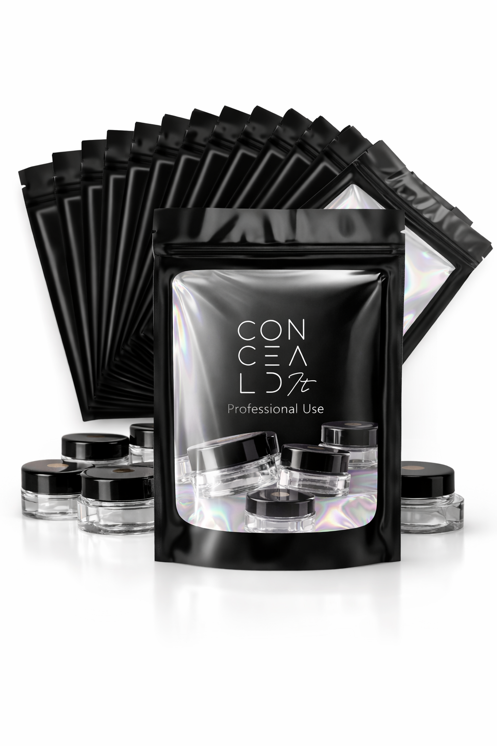 Clear Tubs with lids for ointment and cream PMU and tattoo supplies