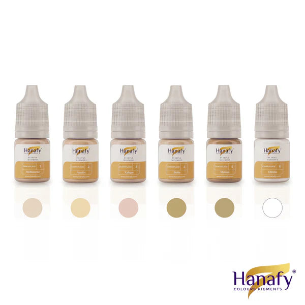 Hanafy paramedical tattoo scar camouflage ink set