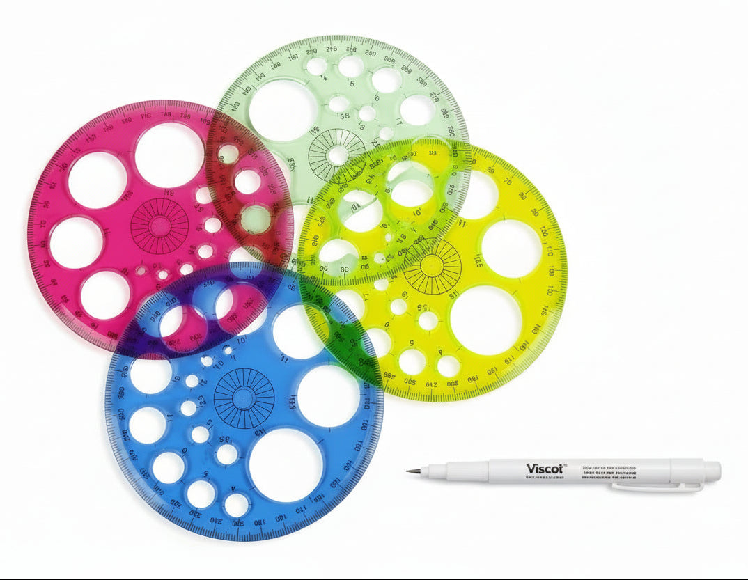360 degrees circular plastic ruler for areola tattooing