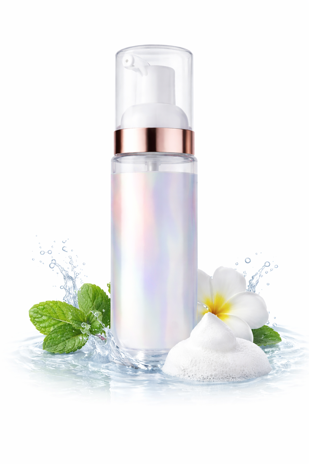 foam dispenser bottle in clear